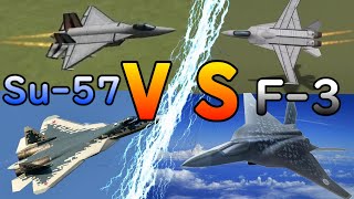 【ゆっくり】F3とSu57を戦わせてみた【KSP】AC130 vs F2 battle [upl. by Aerdnek]