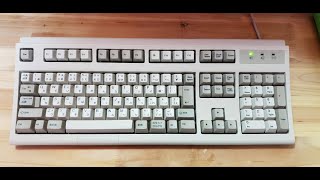 유니콤프 버클링 키보드 모델  m 타이핑  unicomp Buckling keyboard typing model m [upl. by Platus]