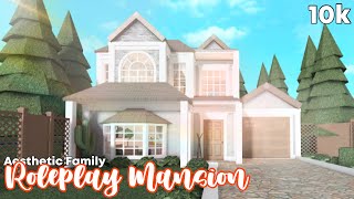 Bloxburg 10k Cheap Aesthetic Family Mansion FULL BUILD  Roblox [upl. by Sleinad938]