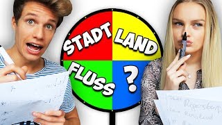 GLÜCKSRAD CHALLENGE mit FREUNDIN Stadt Land Fluss [upl. by Jannel]