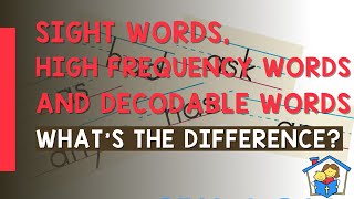 Sight Words vs High Frequency Words vs Decodable Words [upl. by Asyen]