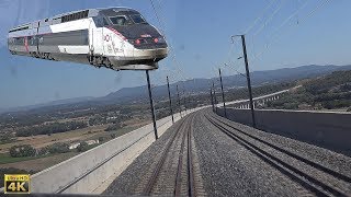 4K TGV Cabride Lyon PartDieu à Marseille SaintCharles en TGV R [upl. by Ellehctim65]