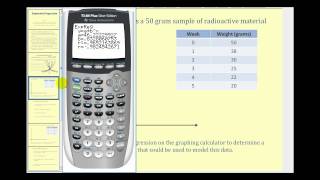 Exponential Regression on the TI84  Example 1 [upl. by Dalila]