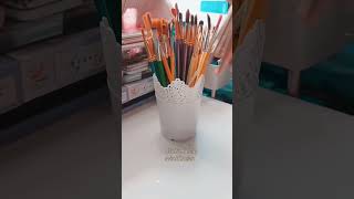 Art Studio Organization ✨ aestheticvlogs artistvlog studioreorganization brushchallenge [upl. by Silvanus]