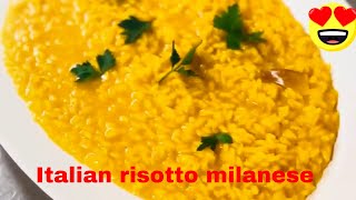 How to make italian Risotto milanese [upl. by Nahtanod]