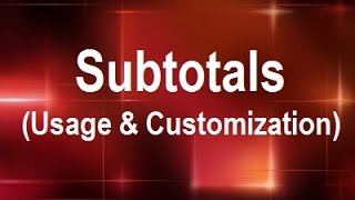 MicroStrategy  Subtotals usage and customization  Online Training Video by MicroRooster [upl. by Ilhsa946]