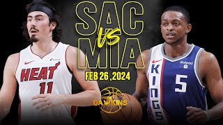 Sacramento Kings vs Miami Heat Full Game Highlights  Feb 26 2024  FreeDawkins [upl. by Eichman]