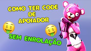 COMO TER UM CÓDIGO DE APOIADOR NO FORTNITE epicpartner ad fortnite epicgames tutorial [upl. by Snahc]