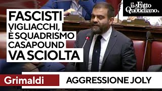 Grimaldi quotAggressione al giornalista Fascisti vigliacchi Casapound va chiusaquot [upl. by Ylirama]