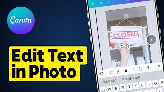 How to Edit Text in Image on Canva Mobile [upl. by Fennessy475]