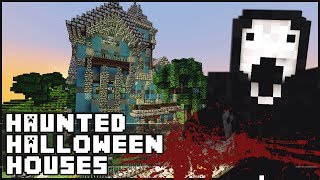 Minecraft  Haunted Halloween Houses [upl. by Yuhas]