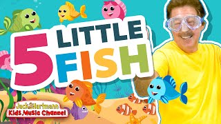 Five Little Fish Fun Finger Counting Song for Kids Jack Hartmann [upl. by Itram]