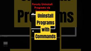 How to uninstall a Program with Commands windows softwaremanagement program commands [upl. by Airec621]