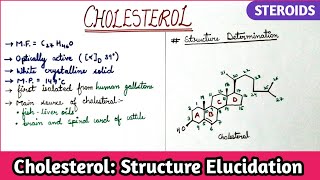 Structure Elucidation of Cholesterol [upl. by Navis]