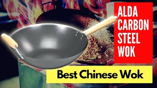 ALDA CARBON STEEL WOK PAN  BEST WOK FOR CHINESE COOKING IN INDIA  How to Season a Wok [upl. by Oikim]