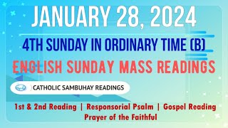 28 January 2024 English Sunday Mass Readings  4th Sunday In Ordinary Time B [upl. by Barbour]