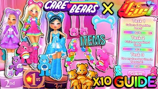 NEW Care Bears UPDATE In IT GIRL Cute ITEMS QUEST Guide amp Gold Bear Locations  ROBLOX Dress Up [upl. by Eillac]