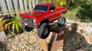 110 scale RC crawler mobile obstacle course demo [upl. by Atsedom]