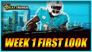 DRAFTKINGS NFL WEEK 1 FIRST LOOK LINEUP  FANTASY FOOTBALL 2023 [upl. by Danell431]