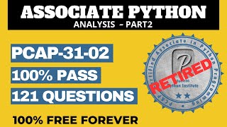 PCAP Certified Associate in Python Programming Exam Questions  ANALYSIS PART2 PCAP3102 [upl. by Llerrej366]