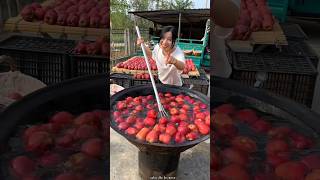 Delicious Red Apple 🍎🍎 Fresh Apple Fruit Cutting Rural Farmer shorts satisfying youtubeshorts [upl. by Julis59]