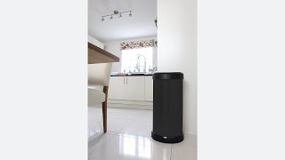 Curver 40 Litre Metal Effect One Touch Deco Bin Black [upl. by Judas]