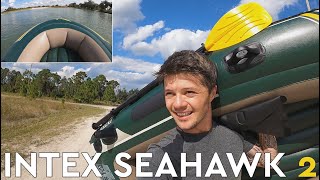 Intex Seahawk 2 Inflatable Boat Set Review Intex Inflatable Boat Review [upl. by Jane]