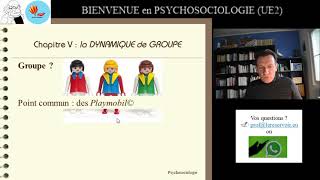 PSYCHOSOCIOLOGIE  Chap IV  La DYNAMIQUE de GROUPE [upl. by Zenger]