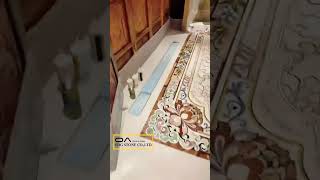 Marble Water Jet Medallions Home Floor Decor [upl. by Rihana]