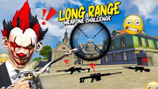 Only Long Range Weapon Challenge 🎯 Op 1 Vs 4 Gameplay 🤯 Free Fire [upl. by Ahsatniuq]