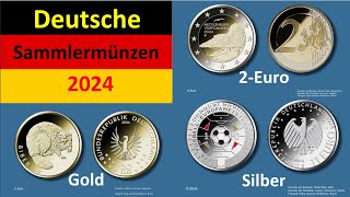 Alle NEUHEITEN Euro Münzen 2024 in Deutschland  Nicht verpassen [upl. by Fotinas]