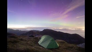 ASMR Wild Camping on Isle of Arrans tallest mountain Goatfell  Seeing the Northern Lights [upl. by Christianity]