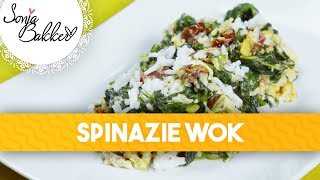 SPINAZIE WOK  Sonja Bakker recept [upl. by Woodall298]