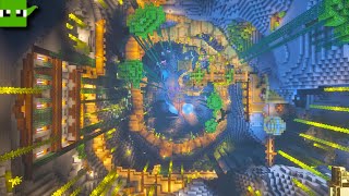 Minecraft Dwarven Lush Cave Amethyst Mine Timelapse [upl. by Thalassa]