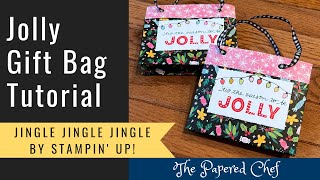 Gift Bag Tutorial  Celebrate Everything DSP by Stampin’ Up Craft Fair Item or Stocking Stuffer [upl. by Rodrique]