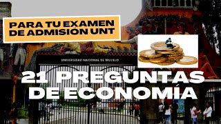 Preguntas Examen de Admisión ECONOMÍA 💸 UNT ORDINARIO 2022 1 2022 2 Todas las áreas [upl. by Aicinad391]