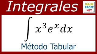 INTEGRACIÓN POR MÉTODO TABULAR  Ejercicio 1 [upl. by Herschel]