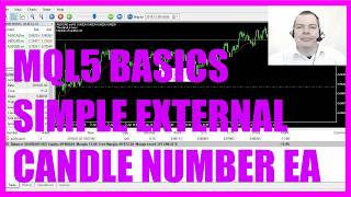 LEARN MQL5 TUTORIAL BASICS  52 SIMPLE EXTERNAL CANDLE NUMBER EA [upl. by Ahsieyn]