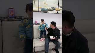 Cute Baby Playing With Phone Dad Clips Away His Moneyfamily father and son funnycutebaby [upl. by Jonme]