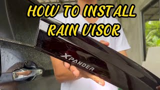 Xpander 2023 GLS  Paano maginstall ng RAIN VISOR [upl. by Mayer]