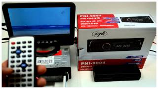 DVD auto PNI 9004 1 DIN radio FM SD si USB  Prezentare Unboxing Testare [upl. by Arica]