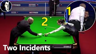 Two Snooker Incidents  Reanne Evans Mark Allen Andy Hicks [upl. by Kuhlman]