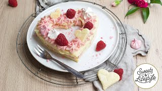 Herz Mille Feuille  Rezept für den Valentinstag und den Muttertag  Sweets amp Lifestyle [upl. by Ostap163]