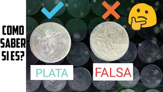 COMO IDENTIFICAR UNA MONEDA DE PLATA FALSA NUMISMÁTICA 15 [upl. by Nauqyaj38]