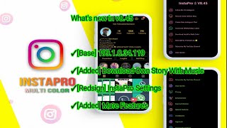 Instagram Pro Multi Color Latest Version Apk Download v845  Insta Pro [upl. by Lindbom259]