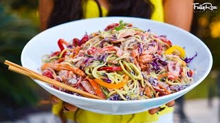 Sweet amp Spicy Pad Thai Noodles FullyRaw amp Vegan [upl. by Seavey]