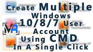 How To Create Multiple Windows 1087 User Account In A Single Click Using CMD  CMD Commands Tricks [upl. by Ahsenod]