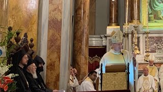 Ecumenical Patriarch Bartholomew joins Mass in Istanbul for anniversary of Pope Francis’ election [upl. by Cecilio]