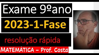 Exame Matemática 9º ano 2023  1ª fase Resolução completa [upl. by Aiden]