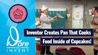 Inventor Creates Pan That Cooks Food Inside of Cupcakes [upl. by Stinky]